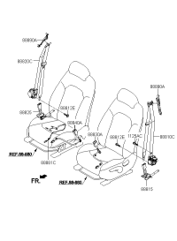 88810F8000TTX-SEAT BELT ASSY-FRONT,LH