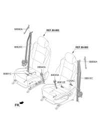 88810Q2000WK-SEAT BELT ASSY-FRONT,LH
