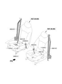 88810K8000WK-SEAT BELT ASSY-FRONT,LH