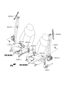88810F0100RRG-SEAT BELT ASSY-FRONT,LH