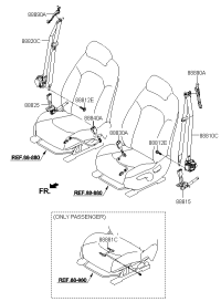 88831C3010TRY-Seat belt pretensioner, lh