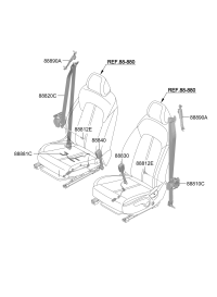 88810J1000NNB-SEAT BELT ASSY-FRONT,LH
