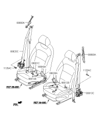 88840F9000TRY-BUCKLE ASSY-FRONT SEAT BELT,RH