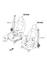 88810C9000NNB-SEAT BELT ASSY-FRONT,LH