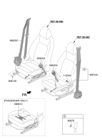 88810O1000MYE-SEAT BELT ASSY-FRONT,LH