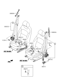 88831G5000WK-Seat belt pretensioner, lh