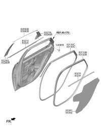 83392L4000-SEAL-RR DR TRIM RH