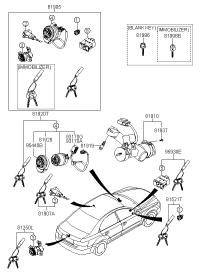 819203KA30-CYLINDER ASSY-STRG & IGN LOCK