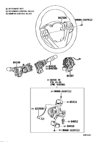 8430708020-CABLE SUB-ASSY, SPIRAL W/SENSOR
