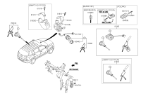 819003WM00-KEY SUB SET-STEERING LOCK