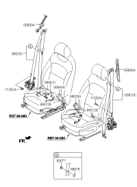 88810H2000WK-SEAT BELT ASSY-FRONT,LH