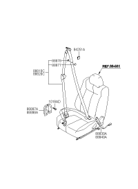 8884022950GF-BUCKLE ASSY-FRONT SEAT BELT,RH