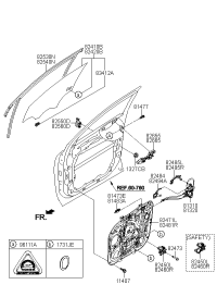 82410C5040-GLASS ASSY DR F SLH