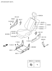 8883003000WK-BUCKLE ASSY-FR S/BELT,LH