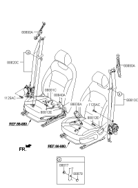 88810S4000WK-SEAT BELT ASSY-FRONT,LH
