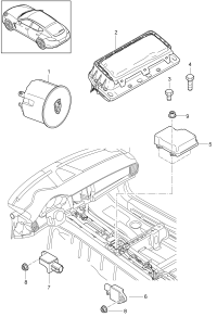 97080308905A34-Air bag unit leather deprecated parts black