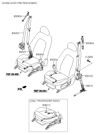 888104M010WK-SEAT BELT ASSY-FRONT,LH