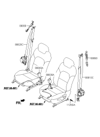 888103R001TX-SEAT BELT ASSY-FRONT,LH