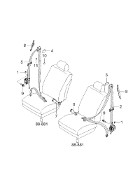 888203F200NF-S/BELT ASSY-FRT P/T 3PT,LH
