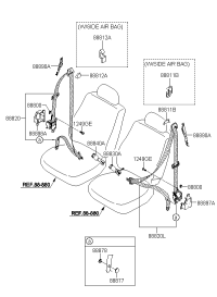 0K53E57635-CAP-S/BELT PRETENSIONER CONNEC