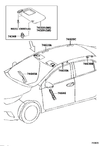 746100D130B1-GRIP ASSY, ASSIST (FOR 3RD SEAT)