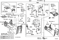 5890760130-HINGE SUB-ASSY, CONSOLE COMPARTMENT DOOR