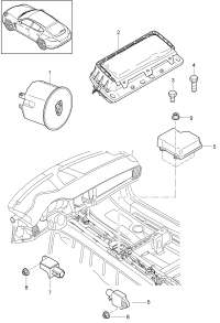 970803089045Q0-Air bag unit plastic deprecated parts black