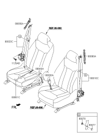 888203V000YDA-S/BELT ASSY-FR RH