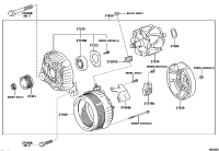 270600H171-ALTERNATOR, 12V 80A 4PK, TOYOTA