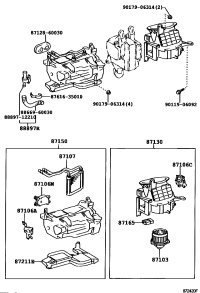 8710360250-MOTOR SUB-ASSY, HEATER BLOWER, W/FAN