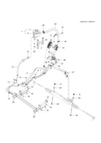 9040466-Tank, power steering liquid (incl. 3,9)