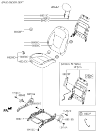 882860U000B1-KNOB-FR SEAT RECLINER RH