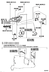 8112553570-CORD, HEADLAMP