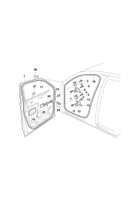 3CC831055-Door assy-rr, lh