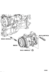 8831068032-COMPRESSOR ASSY, W/PULLEY