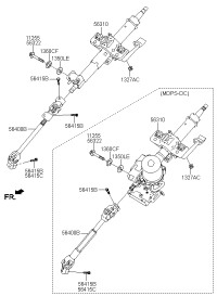 563100U600-COLUMN ASSY-UPPER
