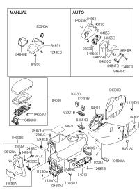 846602E110XU-ARMRESTASSYCONSOLE