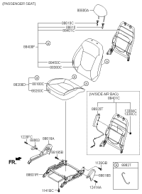 881500U000-PAD ASSY-FRT SEAT CUSH DRIVER