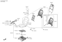 88410F0100-Frame assy-fr seat back rh