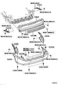 52155AE010-BRACKET, REAR BUMPER BAR, LH