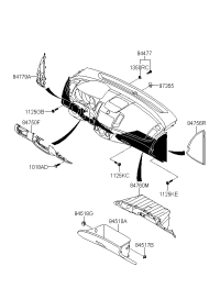 847501X100I2-PANEL ASSY-CRASH PAD LWR LH