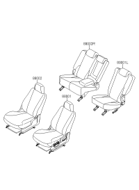 890020L100XUW-Seat assy-rr rh