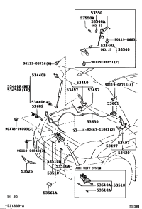 5344069065-SUPPORT ASSY, HOOD, RH
