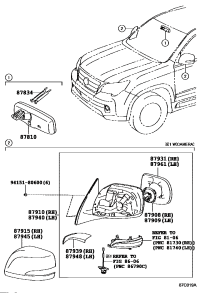 878100W122-Mirror assy, inside