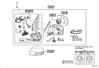 8791060J60-MIRROR ASSY, OUTER REAR VIEW, RH