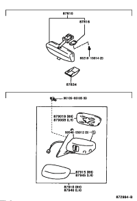 8793153020-MIRROR SUB-ASSY, OUTER REAR VIEW, RH