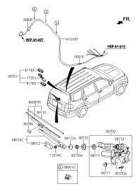 987002J101-MOTOR & LINKAGE ASSY-RR WIPER