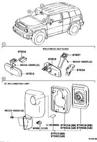 8781052010B1-MIRROR ASSY, INNER REAR VIEW