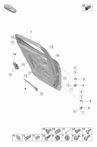 971833021YGRV-Door porsche cayenne: primed deprecated parts
