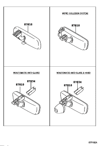 878100WR20-MIRROR ASSY, INNER REAR VIEW